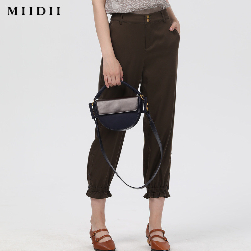 谜底/ miidii20春新品舒适顺滑长裤 谜底休闲裤