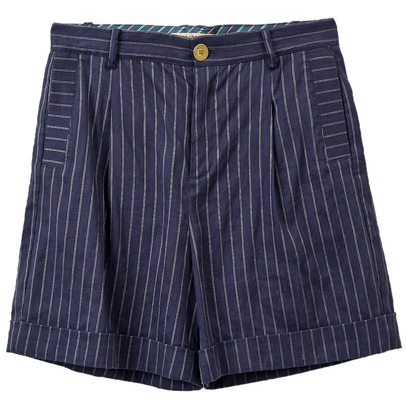 miidii /谜底20后幅贴绣花亚麻短裤 谜底休闲裤