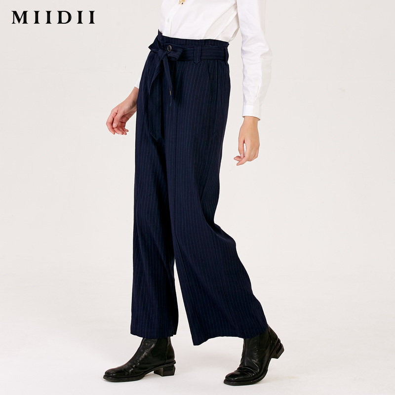 【商场同款】谜底2019秋新知性阔腿裤 谜底休闲裤