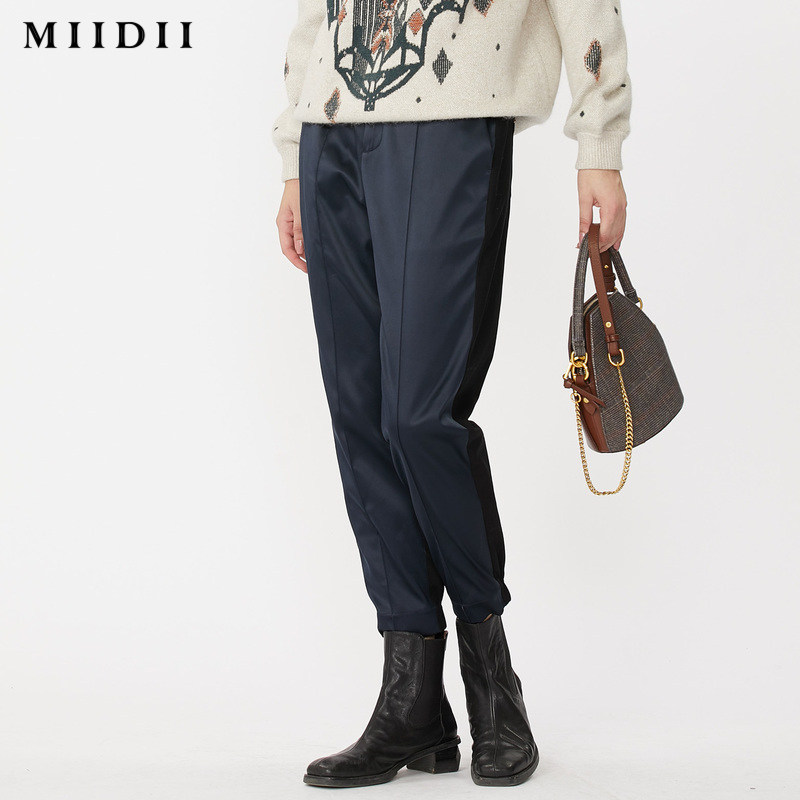 miidii /谜底秋冬新品复古九分裤 谜底休闲裤