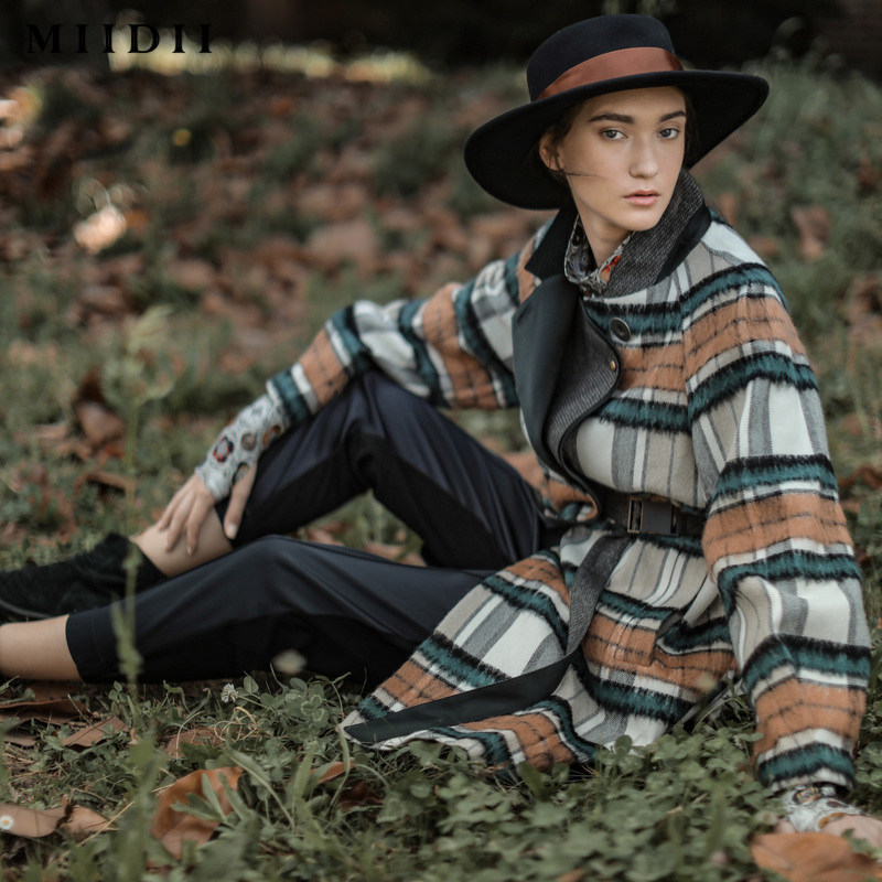 miidii /谜底秋冬新品复古九分裤 谜底休闲裤