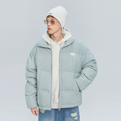 Демисезонный пуховик, трендовая спортивная бархатная куртка, оверсайз, увеличенная толщина