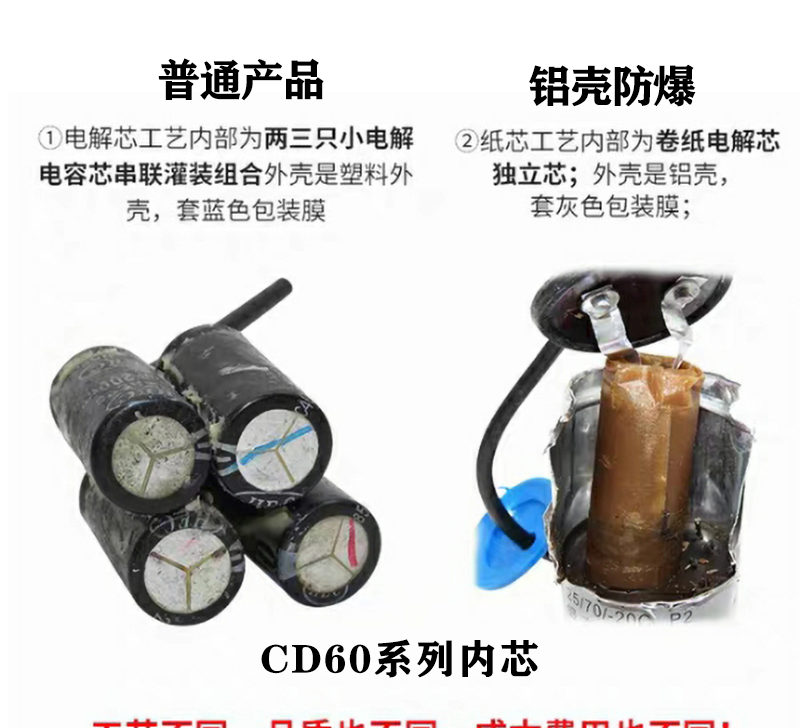 CD60电机启动电容50/75/100/150/200/250/300/350/400/500UF - 图2