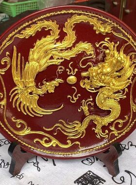 送礼摆件玄关桌面乔迁盘子客厅
