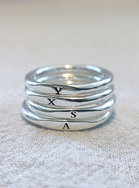 情侣纯银日韩小众设计