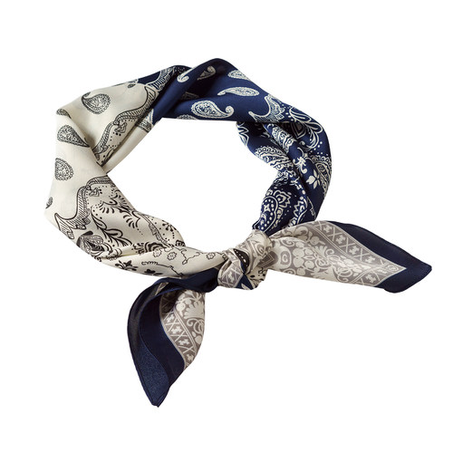 佩斯利纹男士丝巾英伦小方巾衬衫领巾小围巾复古薄款送丝巾扣 - 图3