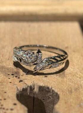 深空五款小众设计轻奢锆石婚戒女高级感花朵星月个性指环叠戴新款