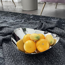 BerFiji Home Accessories Nordic Minimalist Fruit Pan Light Lavish High-end Fruit Tray Home Living Room Tea Table Stainless Steel Trays