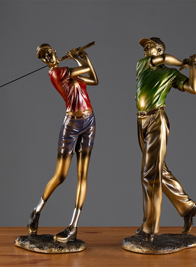 欧式风高尔夫电视柜软装饰品摆件