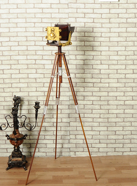 欧式风三脚架摄影道具照相机模型