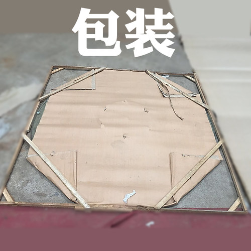 大型钢化玻璃多拼圆桌面餐桌透明玻璃转盘家用火锅旋转手动转盘 - 图2