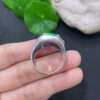 Jade natural A goods 18K gold inlaid sun green ring men's ring ring 19.5MM7.22g