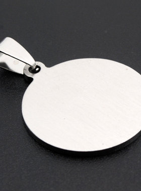 钛钢男士项链军牌私人吊坠金属