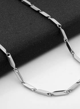 菱形链钛钢瓜子链男女项链手工链