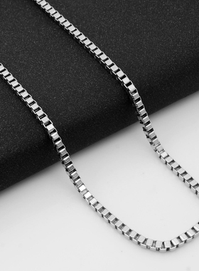 钛钢项链盒子链男女饰品吊坠配链