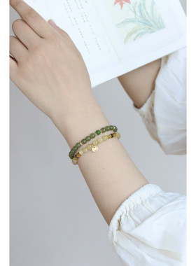 原创「瑾灿」新中式天然金发晶虎眼石国风串珠手串显白美拉德手链