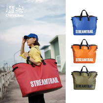 Stream Trail Mero-0 Waterproof Handbag Sloping Cross Single Shoulder Tot Bag Large Capacity Seaside Beach Bag