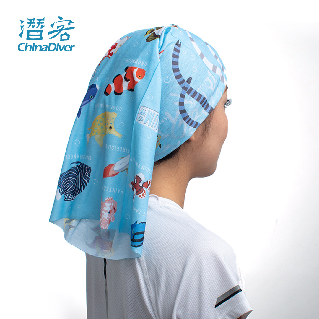 Oceanarium潜水头巾海洋主题户外旅行运动防晒围脖可爱冲浪束发带 - 图1