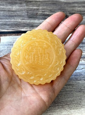 月饼玉石雕刻送礼品厂家直销摆件