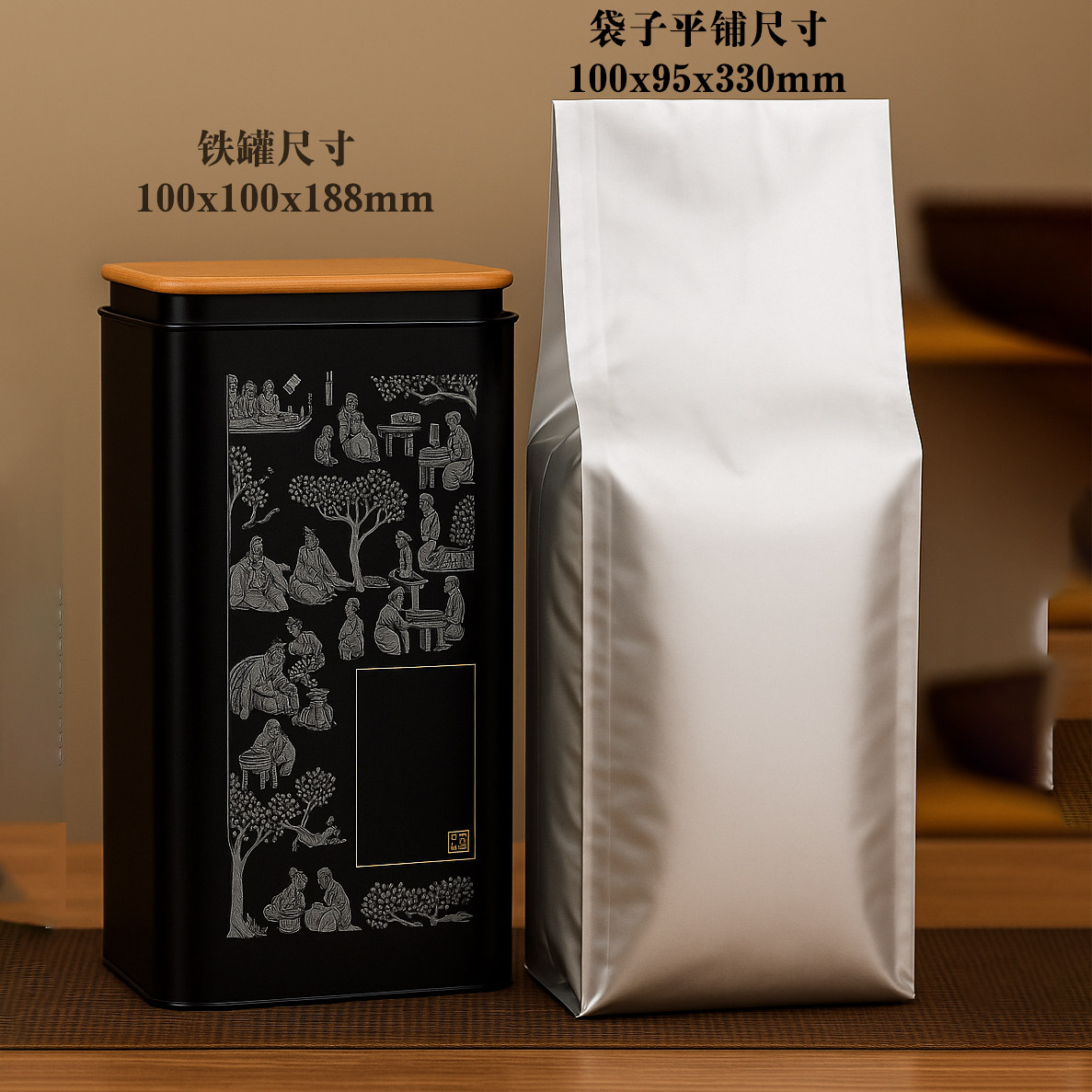 茶叶包装袋内袋铝箔袋方形加厚方底茶叶袋正方形85铁罐内膜袋半斤,淘宝优惠券,粉丝福利购,淘宝优惠卷