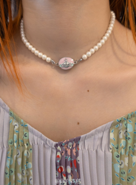 匡舟本色 vintage 法式复古中古巴洛克西太后土星珍珠 项链颈链