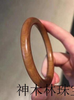 高端印度老山檀香原木圆条手镯檀木手镯红肉美人条民族风手环精品