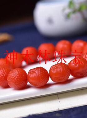 甄选满肉满色保山南红玛瑙弥勒佛头手串龙回纹莲花貔貅手链男女款