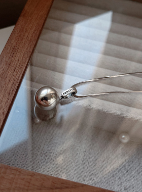 重工纯银有求必应万能吊坠毛衣链