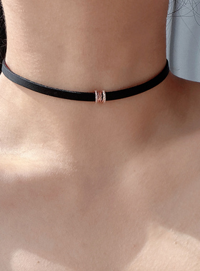 明星同款S925纯银小蛮腰颈链项圈