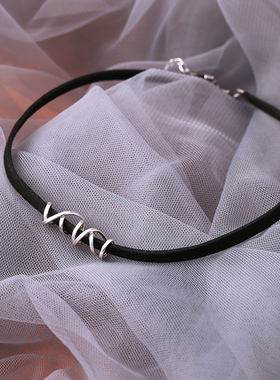 choker纯银2024年新款百搭颈链