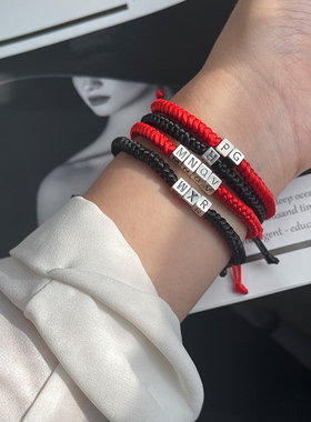 925纯银可DIY定制字母choker项链