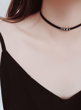 纯银明星同款精制高级颈链choker
