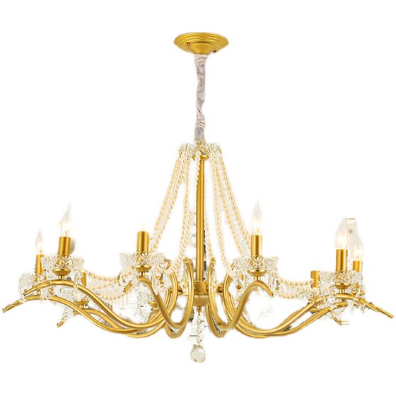 Living room French crystal chandelier bedroom dining room