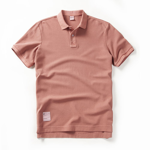 高端系列~保罗POLO衫男士短袖T恤夏季纯棉做旧翻领宽松纯色休闲 - 图1