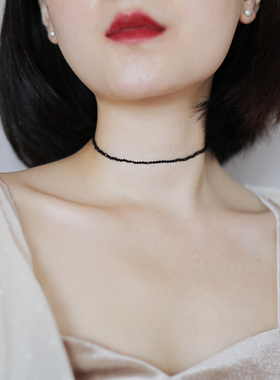 鱼线隐形叠加两件套高冷纯银项链