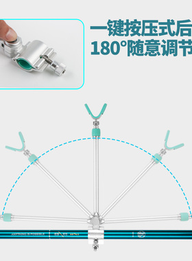 钓鱼竿炮台支架碳素超轻超硬架杆伸缩钓箱大物杆架杆撑杆跑台支架