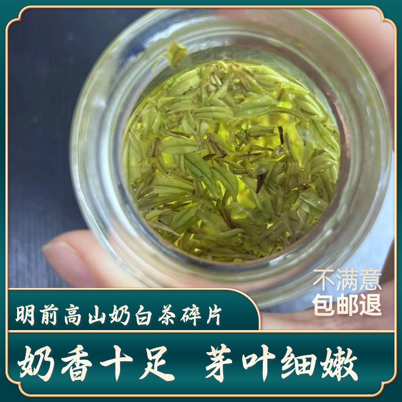 2024新茶上市明前奶香白茶碎片茶片断片高山绿茶500g散装茶叶 - 图2