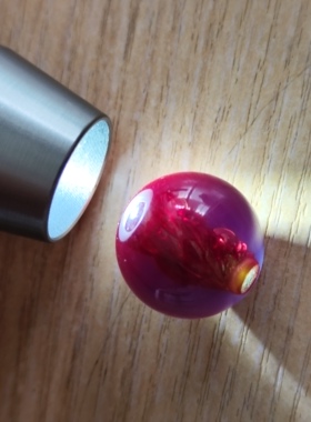 中通蜜蜡变色款爆芯蓝精灵散珠18.3mm时尚配饰老料