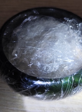 中东蜜蜡墨绿雪山宽手镯 孤品氧化变黑有纹理老料独家