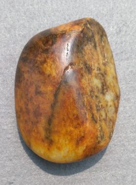 和田玉黄沁皮白玉籽料原石手把件