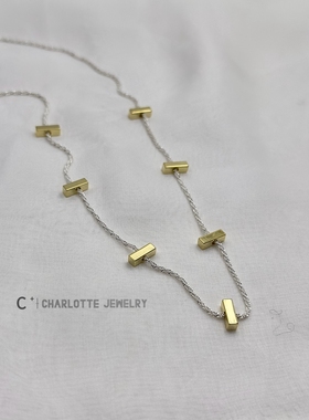 欧美几何元素极简风长款银河项链女 夏季吊带背心简约辣妹风穿搭