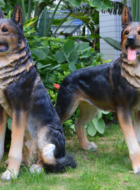 仿真模型动物柴犬斑点狗家居装饰