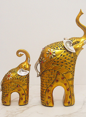 欧式创意树脂摆件招财大象