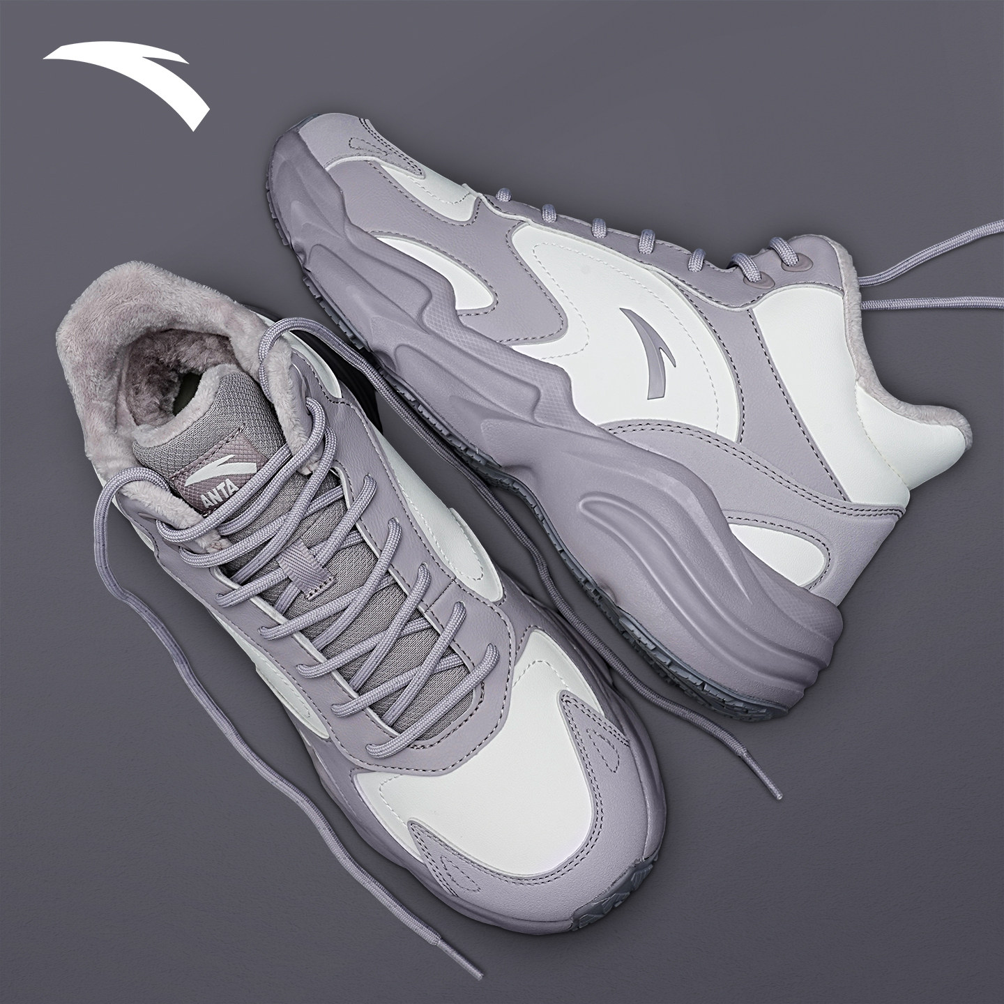 安踏行者高帮大棉鞋女鞋加绒保暖冬季鞋百搭运动鞋厚底增高休闲鞋,淘宝优惠券,粉丝福利购,淘宝优惠卷