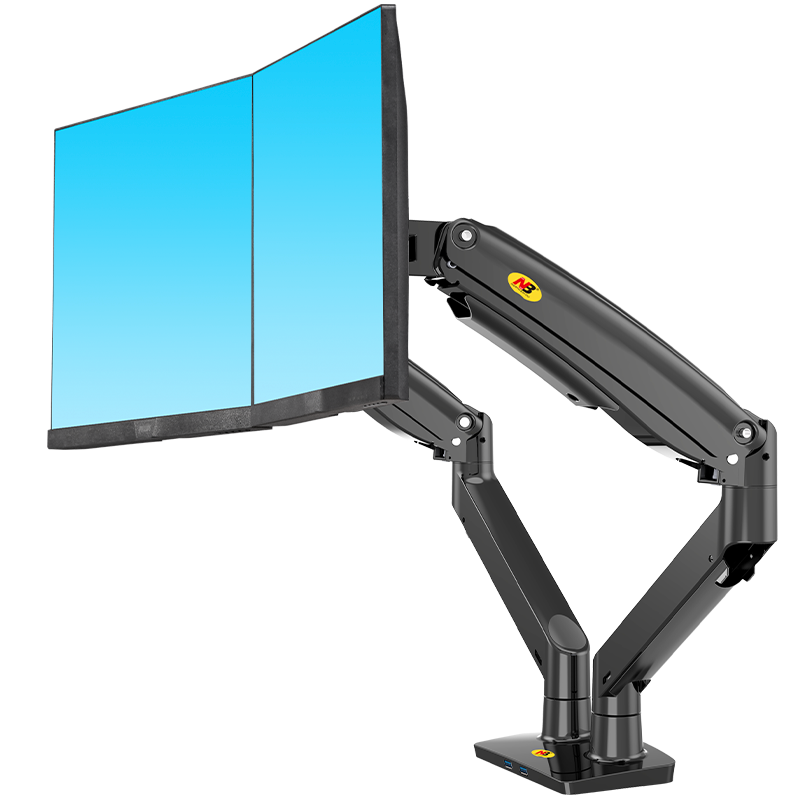 NB F160双屏显示器支架电脑显示支撑架桌面自由升降旋转悬停 F80-图3