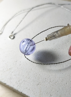 锁骨链原创设计茗树奇遇玻璃珠