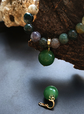 精油白玉玻璃珠挂件扩香吊坠包邮