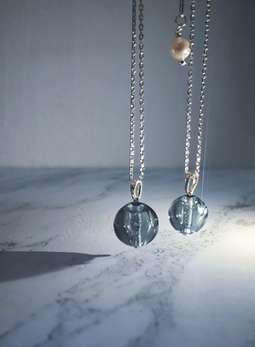 项链茗树奇遇手工玻璃水滴香水