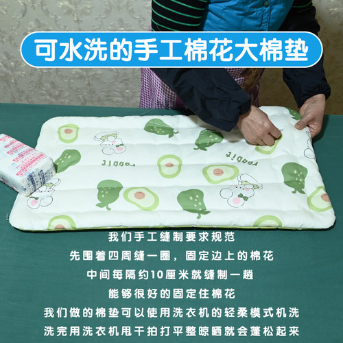 医院产房月子中心婴儿车专用手工棉花小褥子婴儿床垫被大棉垫纯棉 - 图3