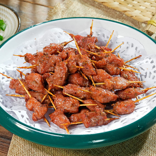牙签牛肉250g酒店特色冷冻半成品小吃美食私房菜小炒餐饮食材商用 - 图0